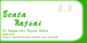 beata majsai business card